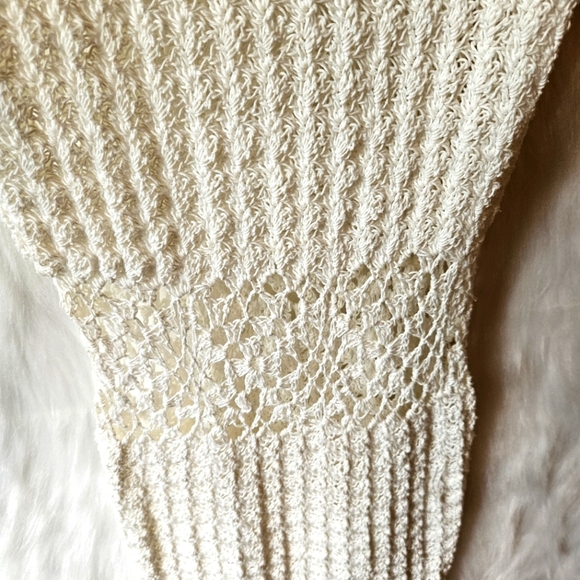 Handmade Boho Summer Cream Crochet Dress - Picture 5 of 6